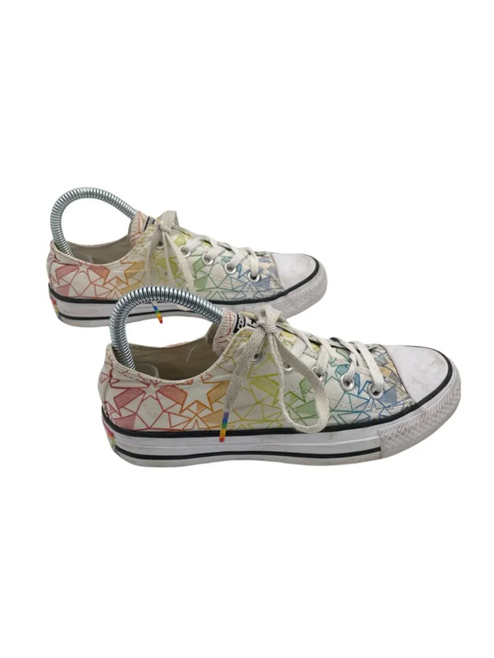 Converse Chuck Taylor All Star Pride Rainbow Shoes Low Top Sneakers Womens 6 - Picture 3 of 9